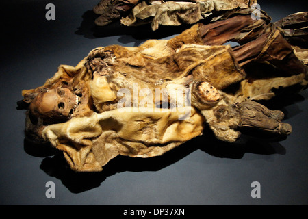 Mumien von Qilakitsoq in Grönland National Museum, Nuuk, Grönland Stockfoto