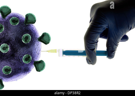 Virus-Impfstoff, konzeptuellen Kunstwerk Stockfoto