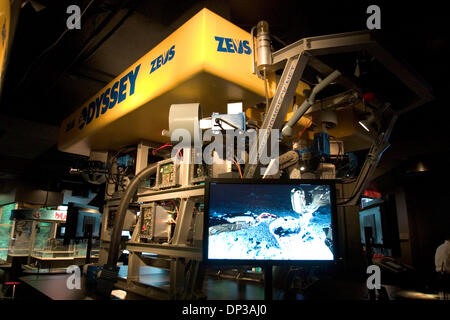 26. Juni 2006; New Orleans, LA, USA; Der Odyssey programmatisch Unterwasser-Explorer. Odysseys Schiffbruch und Schatz Abenteuer in New Orleans, LA können Sie mit der neuesten Technologie zum Abrufen von Unterwasser-Schätze ausprobieren und zeigt einige der Entdeckungen aus der SS-Republik, ein Bürgerkrieg Ära Sidewheel Dampfer, der in einem Hurrikan vor der Küste von Georgia im Jahre 1865 unterging. Ma Stockfoto