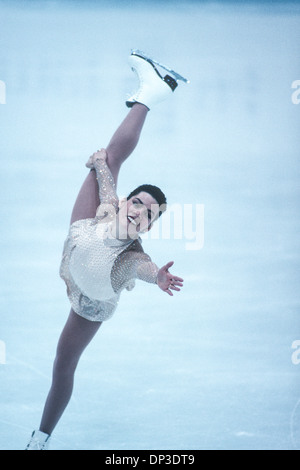Nancy Kerrigan (USA) Silber-Medaillengewinner im Wettbewerb bei den Olympischen Winterspielen 1994. Stockfoto