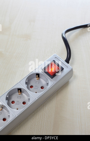 Nahaufnahme der Steckdose, Powerriegel, Deutschland Stockfoto