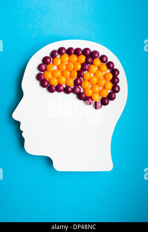 Gehirn Drogen, Konzeptbild Stockfoto