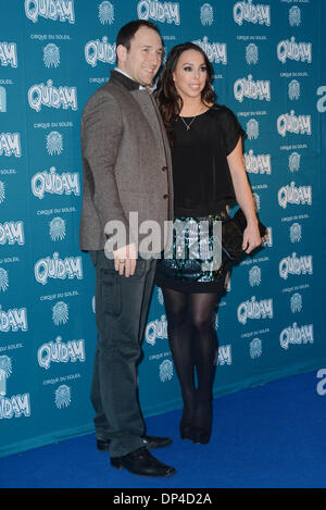 LONDON, ENGLAND - Januar 07: Amanda Lamb; Sean McGuinness besucht die "Cirque Du Soleil: Quidam" Opening Night in der Royal Albert Hall am 7. Januar 2014 in London, England. (Foto: siehe Li) Stockfoto