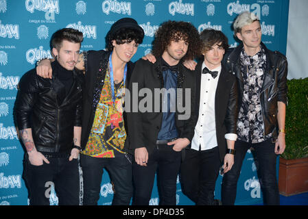 LONDON, ENGLAND - Januar 07: Future Kicks besucht die "Cirque Du Soleil: Quidam" Opening Night in der Royal Albert Hall am 7. Januar 2014 in London, England. (Foto: siehe Li) Stockfoto