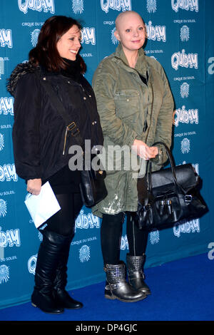 LONDON, ENGLAND - Januar 07: Gail Porter besucht die "Cirque Du Soleil: Quidam" Opening Night in der Royal Albert Hall am 7. Januar 2014 in London, England. (Foto: siehe Li) Stockfoto