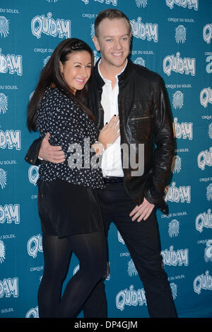 LONDON, ENGLAND - Januar 07: Hayley Tomaddon besucht die "Cirque Du Soleil: Quidam" Opening Night in der Royal Albert Hall am 7. Januar 2014 in London, England. (Foto: siehe Li) Stockfoto