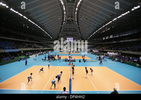 Tokyo Metropolitan Gymnasium, Tokio, Japan. 7. Januar 2013. Allgemeine Ansicht, 7. Januar 2013 - Volleyball: die 66. All Japan High School-Volleyball-Meisterschaft in Tokyo Metropolitan Gymnasium, Tokio, Japan.Photo von AFLO SPORT) Credit: Aflo Co. Ltd./Alamy Live-Nachrichten Stockfoto