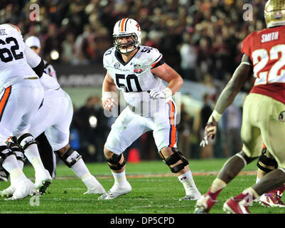 Pasadena, CA, USA. 6. Januar 2014. der Auburn während der BCS National Championship College-Football-Spiel zwischen der Auburn Tigers und der Florida State Seminolen im Rose Bowl Stadium in Pasadena, FSU schlagen Auburn 34-31 California Kredit: Cal Sport Media/Alamy Live News Stockfoto