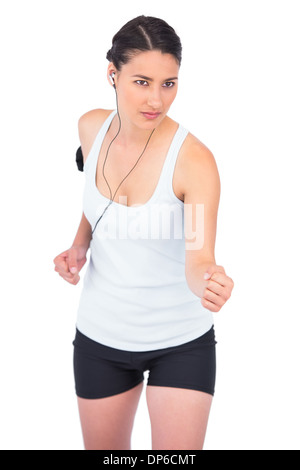 Ernsthafte Joggen Fit-Modell Stockfoto