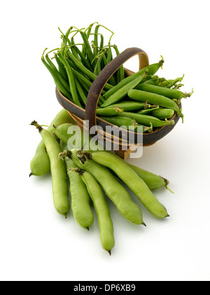 Erbsen und Bohnen Stockfoto