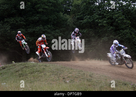 COUTTS WATSON AUBIN CARLESS PRO NATIONAL MX1 MX2 PRO MX1 MX2 SKELDER Nationalbank WHITBY ENGLAND 21. Juli 2013 Stockfoto
