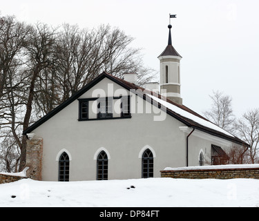 Winter Time-Ansicht von Keila-Joa Manor Küche in Estland Europa Stockfoto