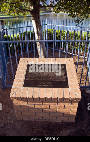 Denkmal für die junge Frau auf United Airlines Flt 175 Boston L a Terrorist getötet angreifen 11.09.2001 © Myrleen Pearson Stockfoto