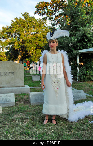 Friedhof Nachttour mit Reenactors in Biloxi, Mississippi Stockfoto