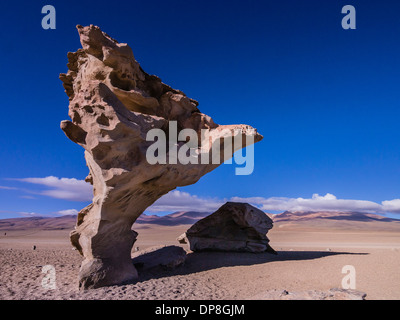 Stein-Baum als es ist bekannt, Árbol de Piedra in spanischer Sprache, befindet sich in einer abgelegenen Gegend von Bolivien nahe der Grenze zu Chile. Stockfoto