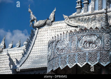 Wat Sri Suphan, der berühmte Silber-Tempel in Chiang Mai, Thailand Stockfoto