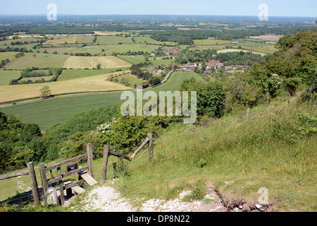 Blick von der Devils Dyke in Brighton, England Stockfoto