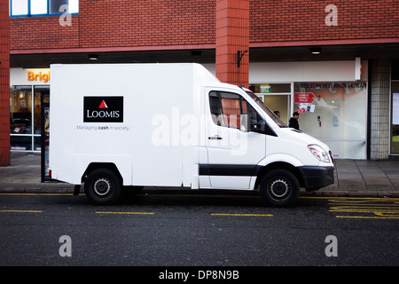 Loomis-Sicherheit-van in Leicester, UK. Stockfoto