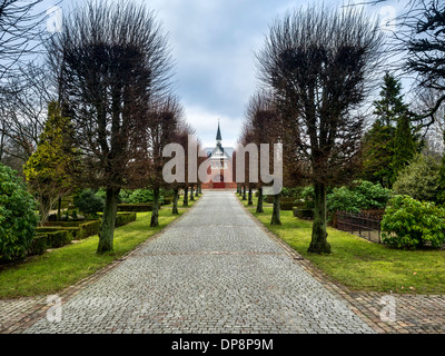 Grabkapelle und Friedhof in Esbjerg, Dänemark Stockfoto