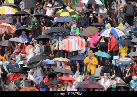 Auckland, Neuseeland. 9. Januar 2014. Tennis-Fans am Viertelfinale-Tag 2014 Heineken Open. ASB-Tennis-Center. Bildnachweis: Aktion Plus Sport/Alamy Live-Nachrichten Stockfoto