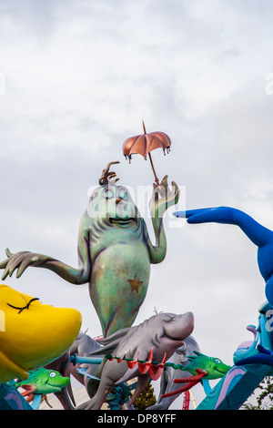 Ein Fisch, Two Fish, Red Fish, Blue Fish fahren in Seuss Landing at Islands of Adventure in den Universal Studios Florida Stockfoto