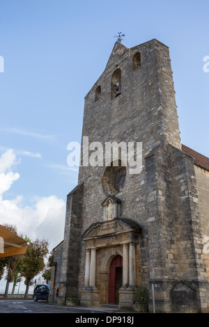 Eglise Notre-Dame de L'Assomption, Kirche in Domme, Frankreich, Europa. Stockfoto