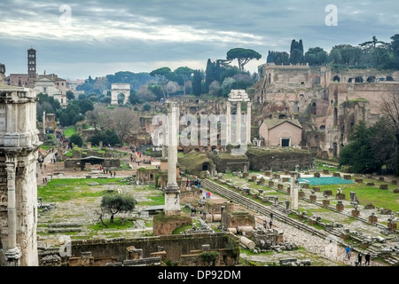 Ruinen der römischen Forum Italien Rom Stockfoto