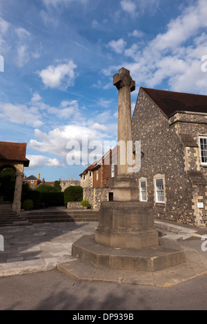 Memorial Court und Norman Treppe, auf dem Gelände der Kathedrale von Canterbury, Cantderbury, Kent. Stockfoto