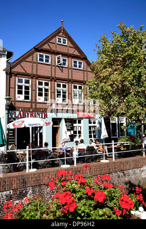 Alte Häuser in Buxtehude, Altes land, Niedersachsen, Deutschland, Europa Stockfoto