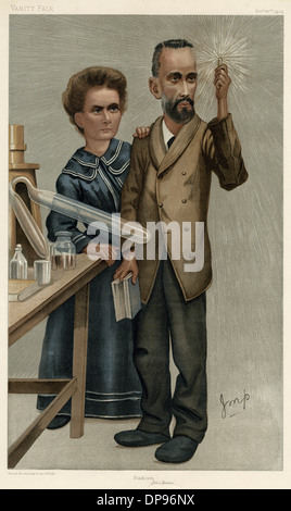MARIE UND PIERRE CURIE Stockfoto
