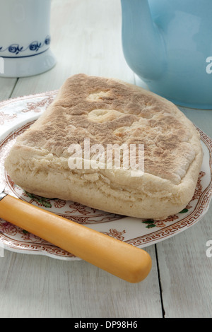 Irisches Soda-Brot oder Soda Farls Stockfoto