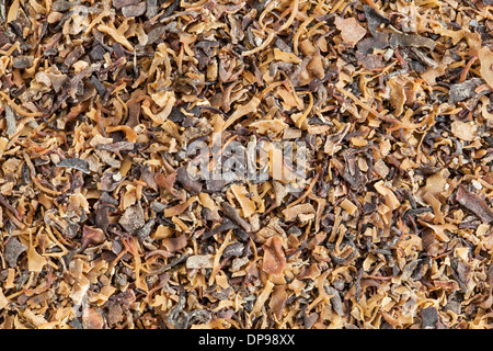 Hintergrund der getrockneten Irisch Moos Algen (Chondrus Crispus) reich an Jod. Stockfoto