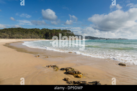 Strand in einer Bucht in der Nähe von Coffs Harbour, New South Wales, Australien Stockfoto