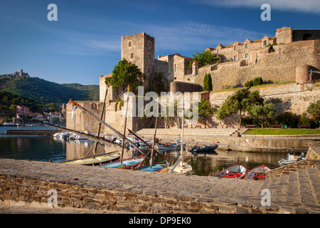 Königsschloss in Collioure, Languedoc-Roussillon, Frankreich Stockfoto