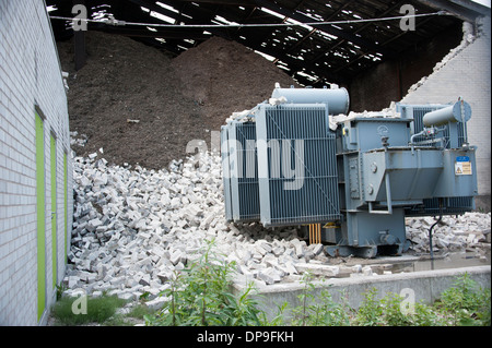 Gebäude Wand Giebel Ende strukturellen Kollaps Stockfoto