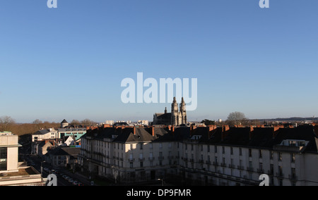 Erhöhten Blick auf Touren Kathedrale Frankreich Dezember 2013 Stockfoto