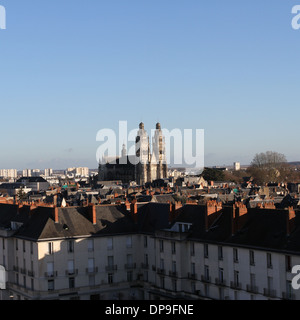 Erhöhten Blick auf Touren Kathedrale Frankreich Dezember 2013 Stockfoto