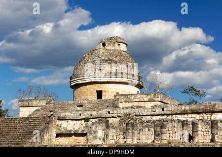 El Caracol (Schnecke) Maya-Observatorium Ruine in Chichen Itza Yucatan, Mexiko. Stockfoto