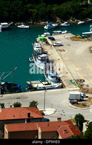 Plomin Luka Hafen Istrien Kroatien Europa Stockfoto