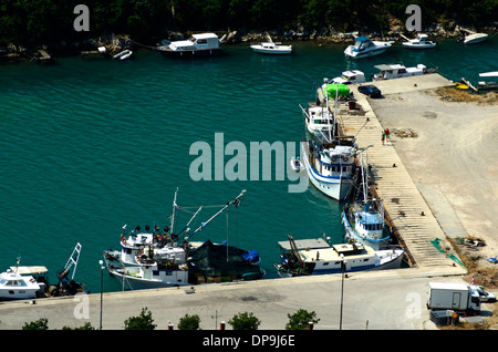 Plomin Luka Hafen Istrien Kroatien Europa Stockfoto