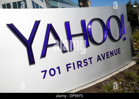 Der Hauptsitz von Yahoo in Sunnyvale, Kalifornien. Stockfoto