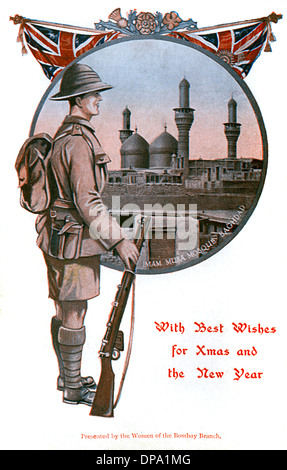 Al-Kadhimiya Moschee, Bagdad, Irak - WWI Xmas Karte Stockfoto