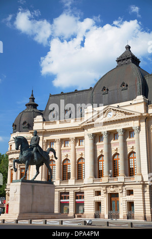 Zentrale Universitätsbibliothek, Piata Revolutiei, Bukarest, Rumänien Stockfoto