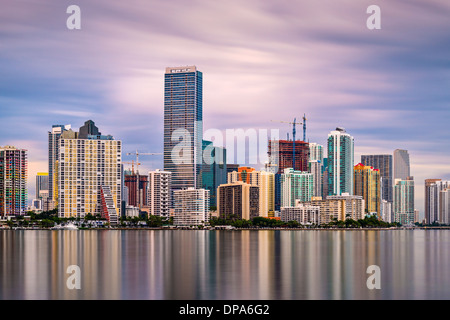 Skyline von Miami, Florida, USA. Stockfoto