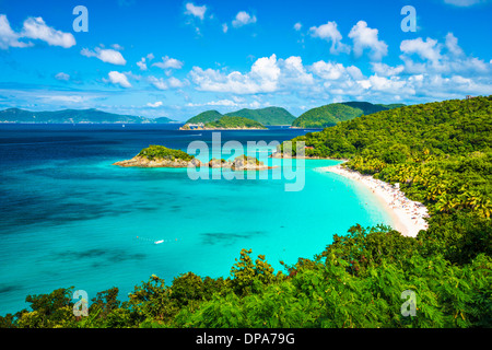 Trunk Bay, St. John, Amerikanische Jungferninseln. Stockfoto