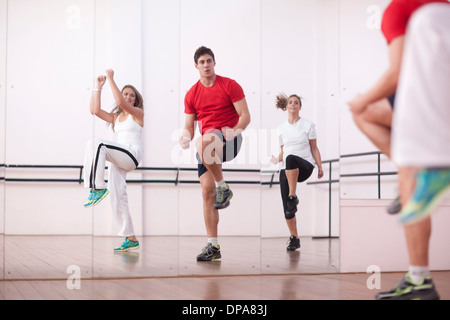 Klasse Ausbildung in Aerobic Stockfoto