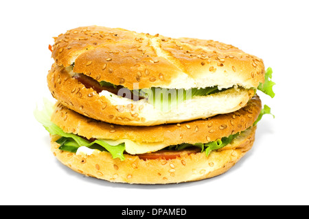 Ein Sandwich Hamburger Fast food Stockfoto
