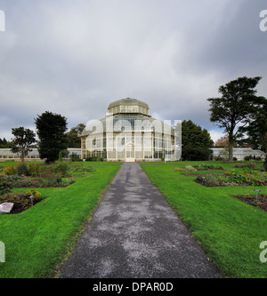 Die wichtigsten Gewächshaus der National Botanic Gardens in Dublin, Irland. Erbaut im Jahre 1884 als frühere Gewächshaus beschädigt wurde Stockfoto