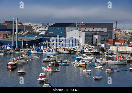 Hafen von Ilulissat Westgrönland Stockfoto