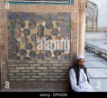 Detail der Timuriden eigelegten Freitag Moschee, Herat, Afghanistan Stockfoto